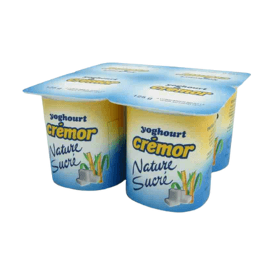 Cremor yaourt nature sucre pot 125g 4 lot
