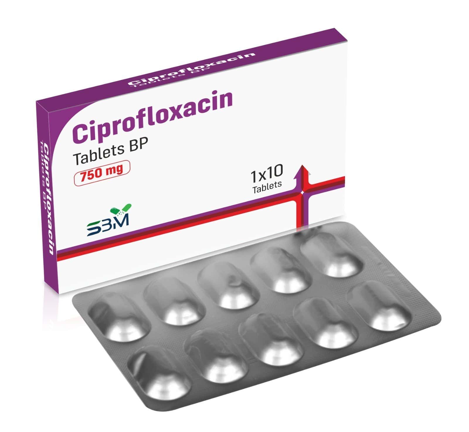 CIPROFLOXACINE UBI 750MG CPR B/100