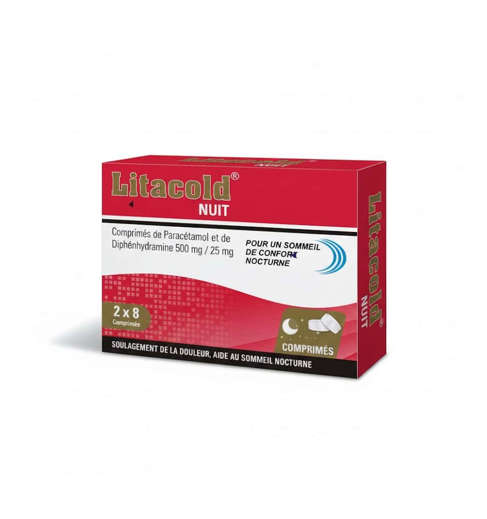 LITACOLD NUIT 500MG/25MG CPR B/16