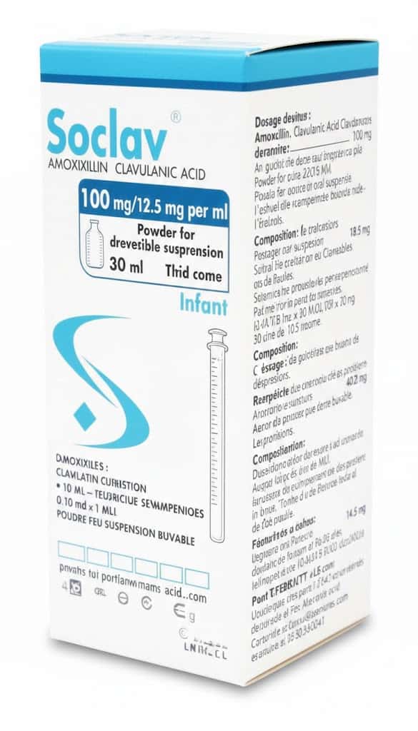 SOCLAV 100MG/12.5MG SP F/30ML