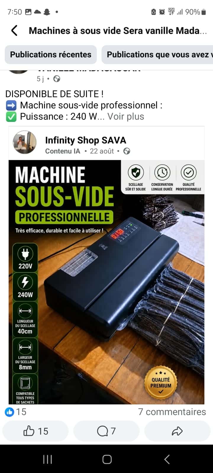 Machine sous-vide professionnel