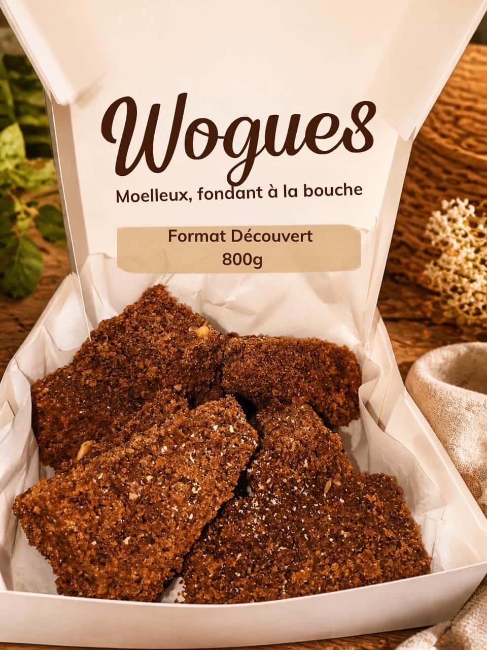"Wogues" Moelleux – Spécialité Mil & Pâte d'Arachide (Format Découverte 800 g)