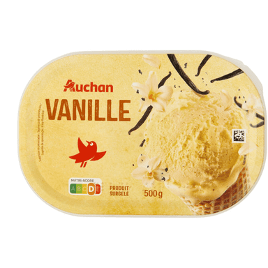 Glace Auchan vanille 500g