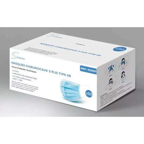 MASQUE CHIRURGICAL B/50