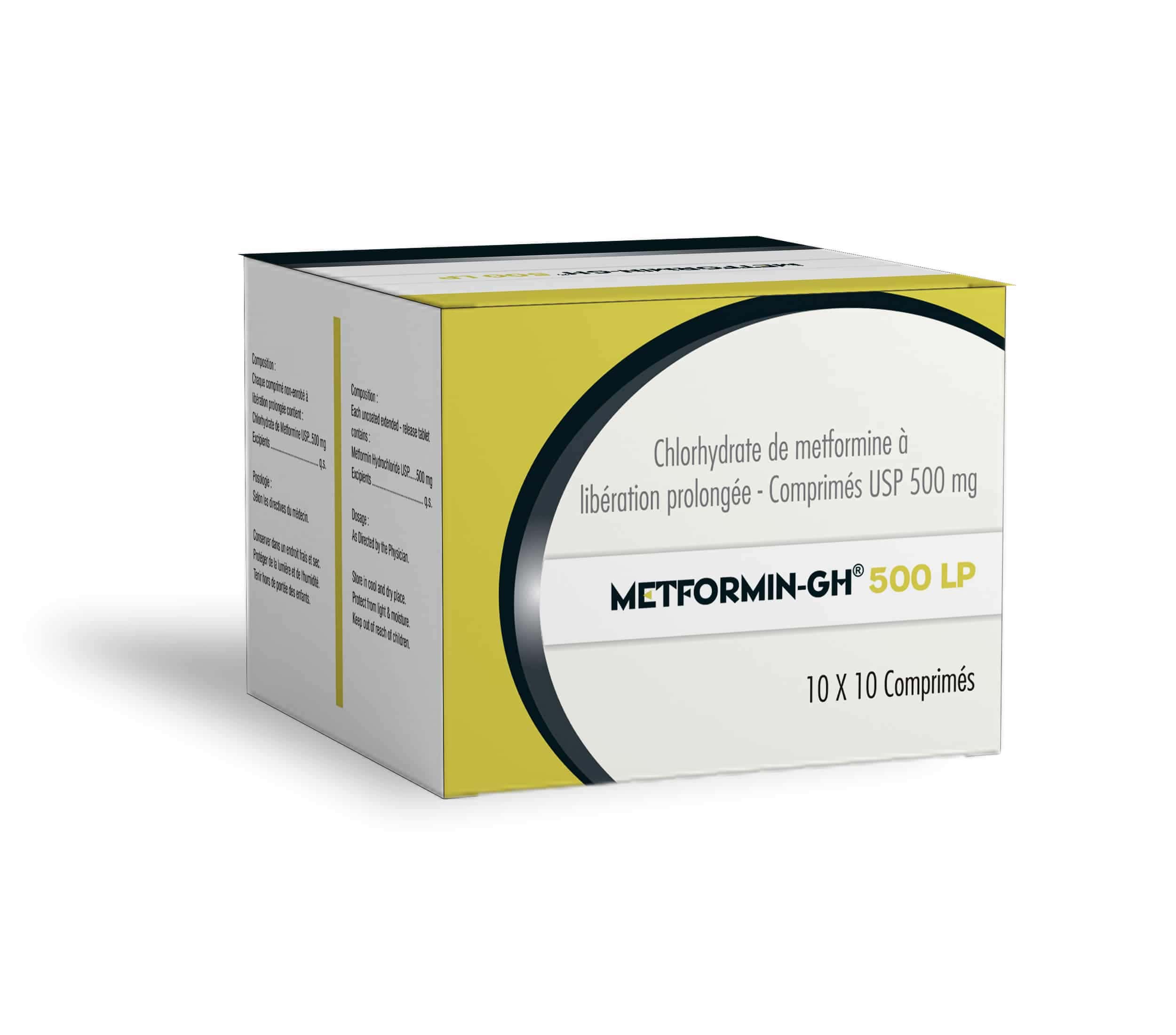 METFORMIN GH LP 500MG CPR B/100