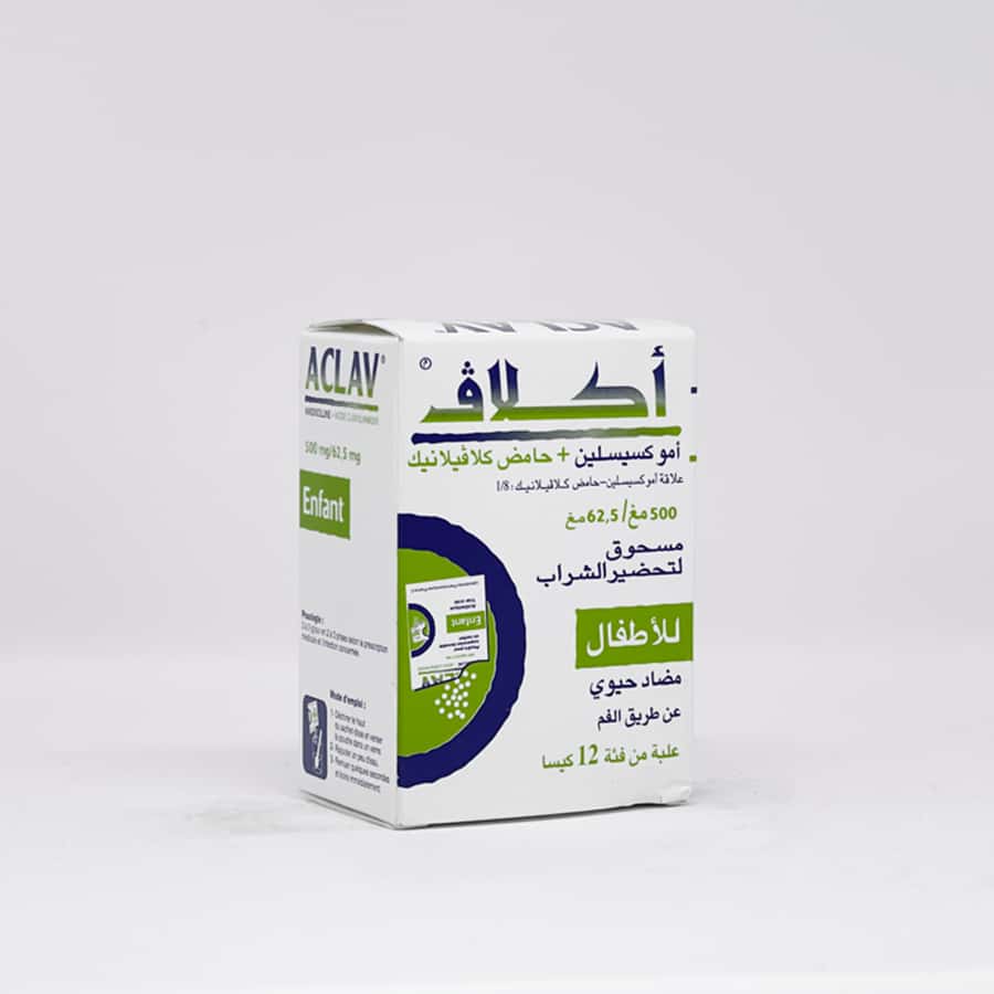 ACLAV 500MG/62,5MG SACH BT 12