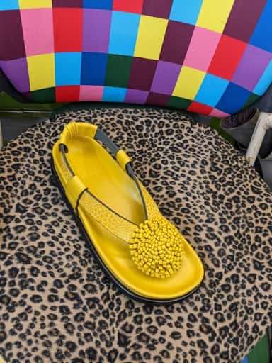 Sandales femme Padame Jaune – Édition Fleur