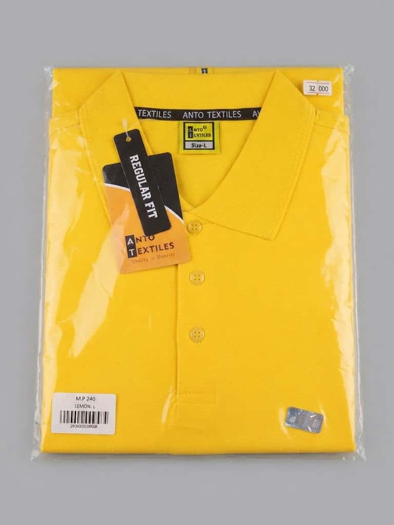 ANTO TEXTILES Polo Jaune Regular Fit (L)
