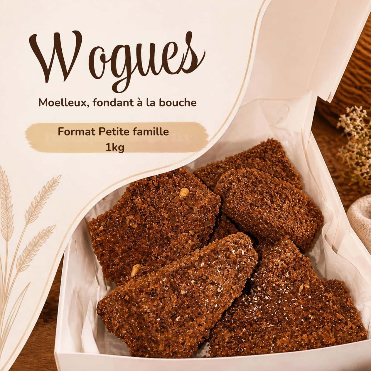 Wogues 1 kg – Sucré ou Non Sucré | Format Petite Famille