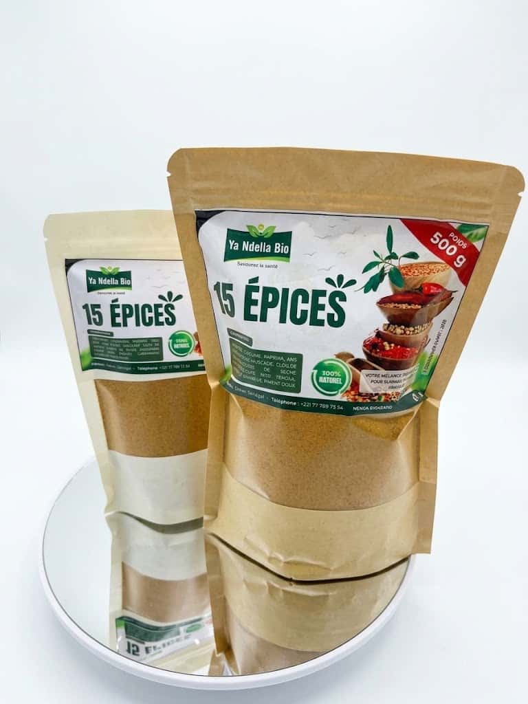 Mélange 15 épices Passe-partout – Ya Ndella Bio (250 g)