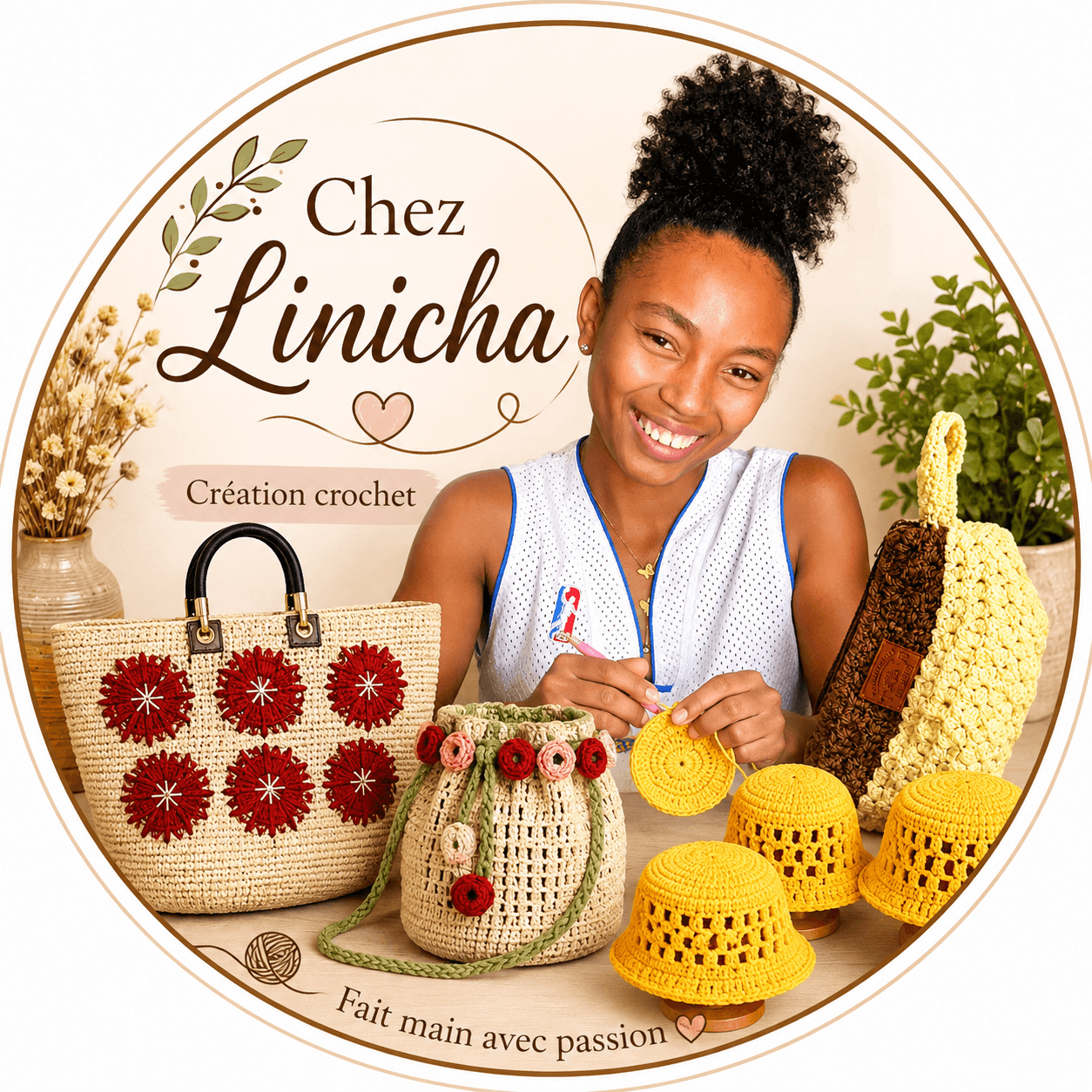 Sac crochet fait à main avec passion