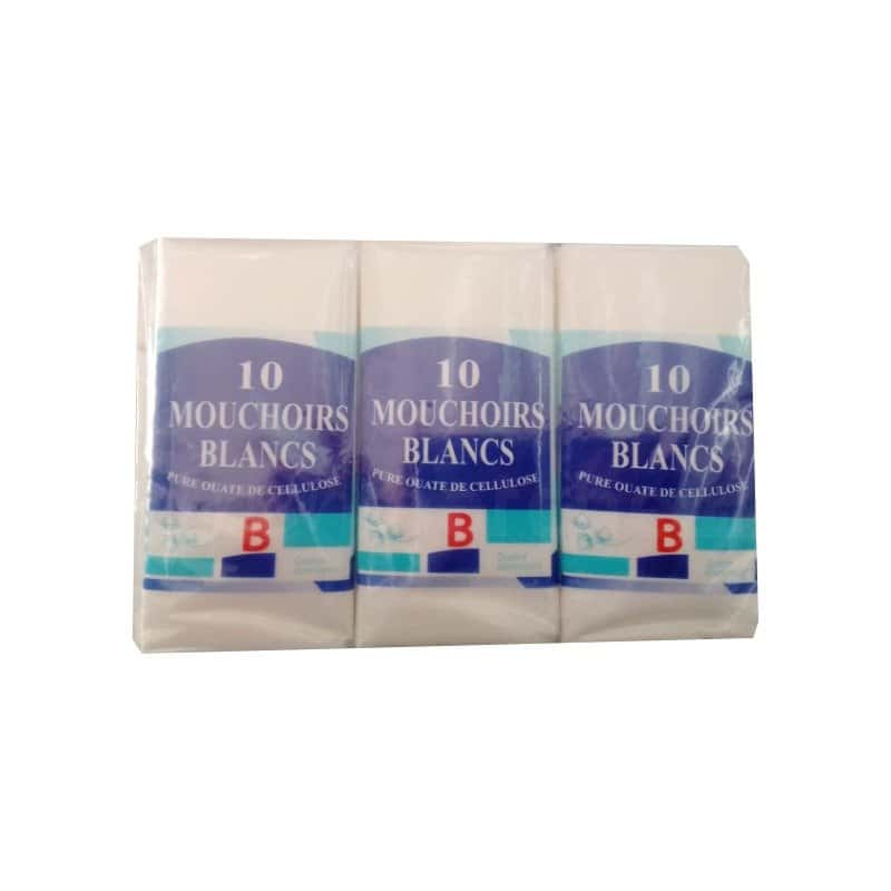 MOUCHOIRS À JETER BLANCS