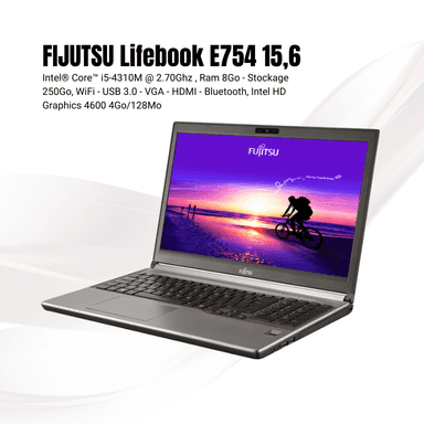 Ordinateur FUJITSU Lifebook E754 15,6 pouces