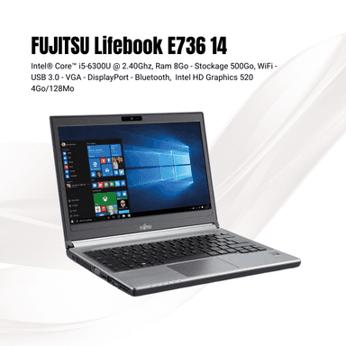 Ordinateur FUJITSU Lifebook E736 14 pouces