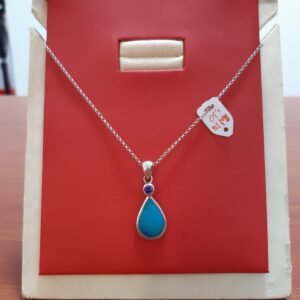 Pendentif bleu 1