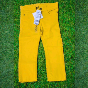 Pantalon pour petite fille jaune