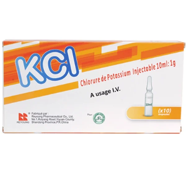 Chlorure de Potassium 10% - Injection 10 ml