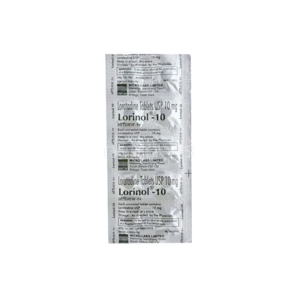 |LORINOL 10MG CP BTE plaquette 10