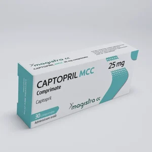 M-CAPTOPRIL 25 mg comprimés, conditionnés en boîte de 3 plaquettes de 10 comprimés chacune