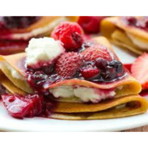 Crêpe aux fruits caramélisés