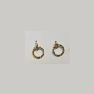 Boucle d'oreille en or rond