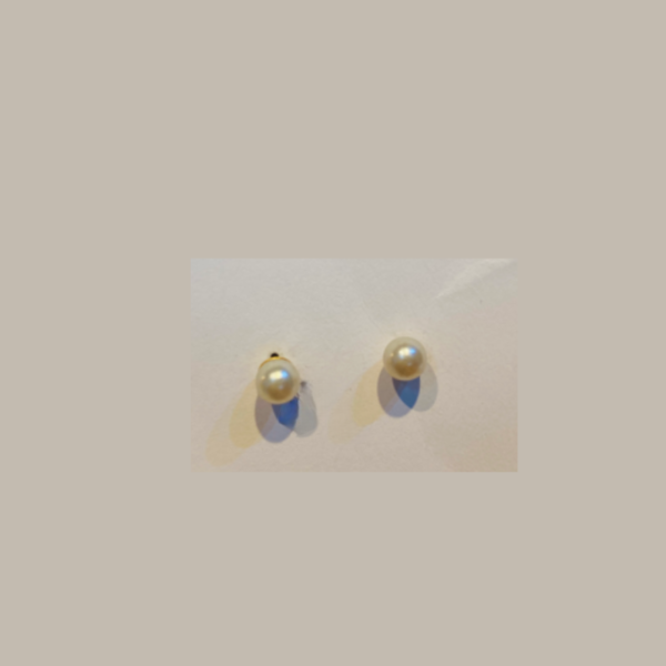 Boucle d'oreille en or vraie perle