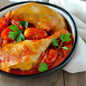 Canard sauce à l'ail ou au tomates