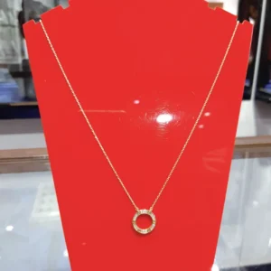 Collier en Or avec Pendentif Rond