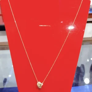 Collier en Or 18 Carats avec pendentif Nœud Élégant