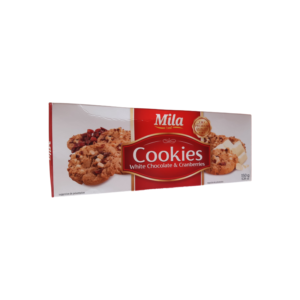 MILA Cookies Triple Chocolat White Chocolate et Cranberries (Lot de 2 x 150g)