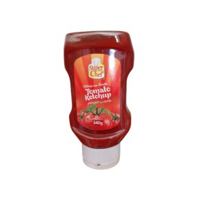 SUPER CHEF tomato ketchup 340g (Lot de 2 x 340g)