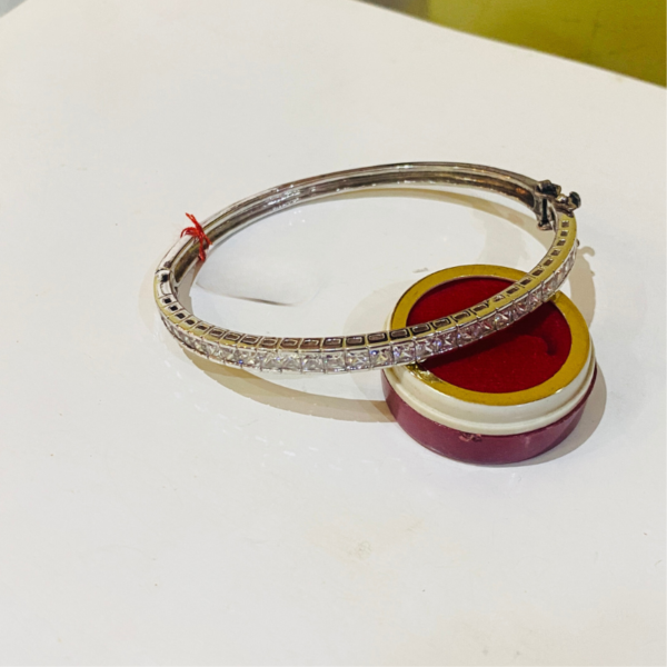 Bracelet en argent en zirconium