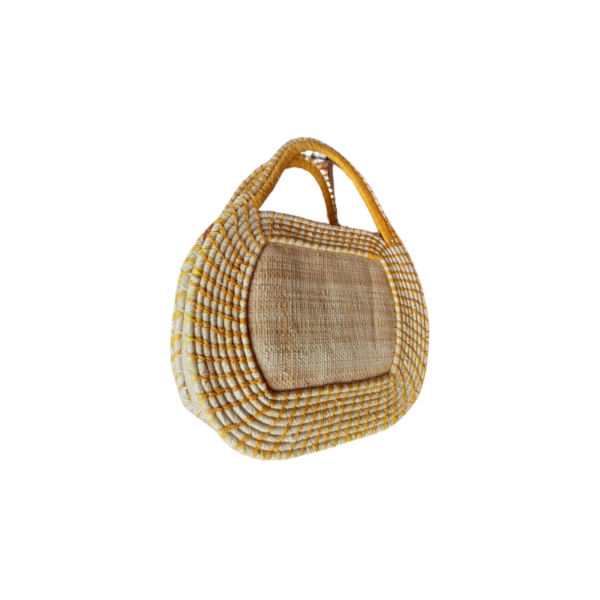sac en main élégant en paille tissée à main