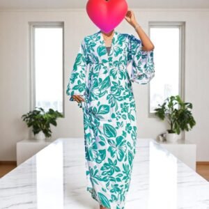 robe kaftan florale